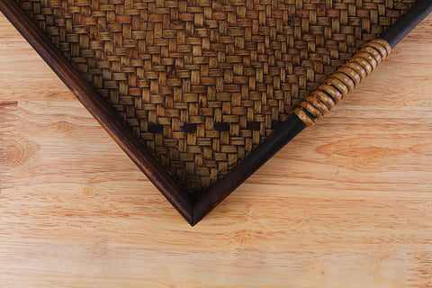 Wood And Bamboo Square Tray